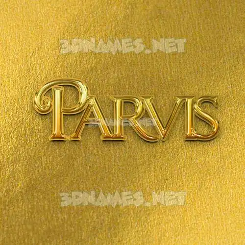 parvis in All Gold style - 3D name wallpaper parvis in All Gold style - 3D name wallpaper