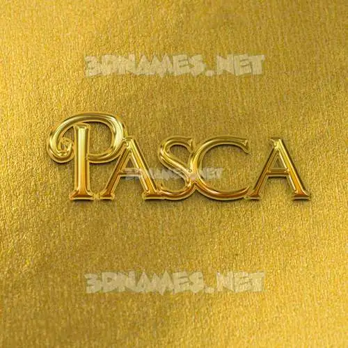 pasca in All Gold style - 3D name wallpaper pasca in All Gold style - 3D name wallpaper