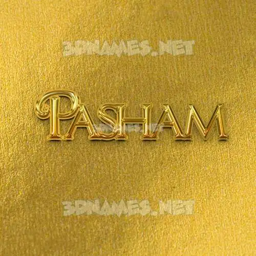 pasham in All Gold style - 3D name wallpaper