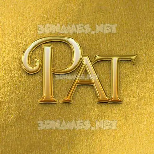 pat in All Gold style - 3D name wallpaper pat in All Gold style - 3D name wallpaper