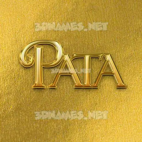 pata in All Gold style - 3D name wallpaper pata in All Gold style - 3D name wallpaper