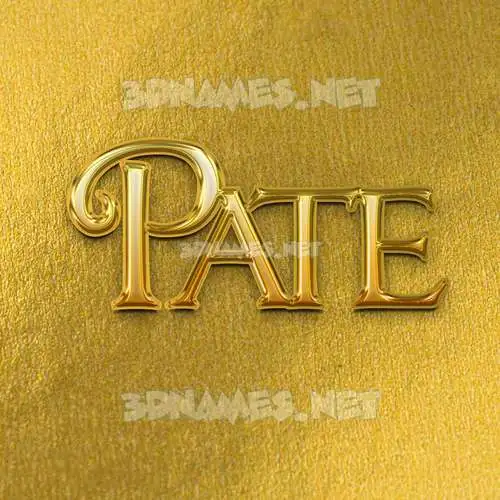 pate in All Gold style - 3D name wallpaper pate in All Gold style - 3D name wallpaper