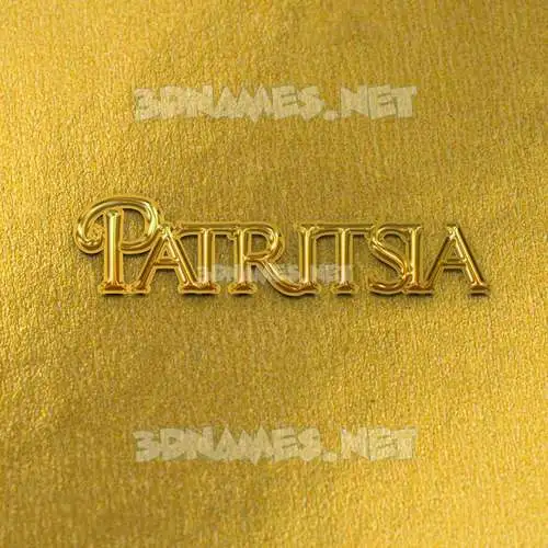 patritsia in All Gold style - 3D name wallpaper