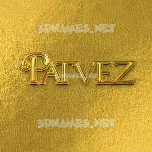 patvez in All Gold style - 3D name wallpaper patvez in All Gold style - 3D name wallpaper