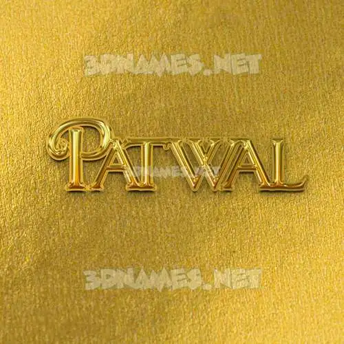 patwal in All Gold style - 3D name wallpaper patwal in All Gold style - 3D name wallpaper