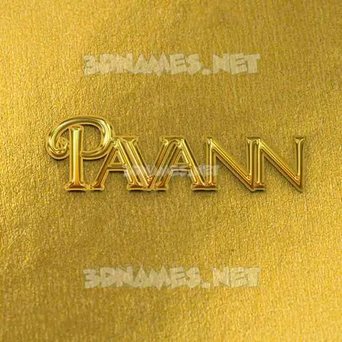 pavann in All Gold style - 3D name wallpaper