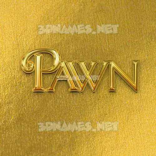 pawn in All Gold style - 3D name wallpaper pawn in All Gold style - 3D name wallpaper