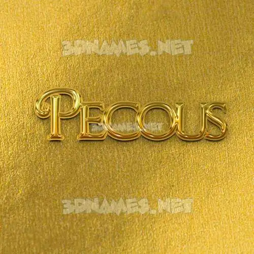 pecous in All Gold style - 3D name wallpaper pecous in All Gold style - 3D name wallpaper