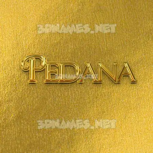 pedana in All Gold style - 3D name wallpaper pedana in All Gold style - 3D name wallpaper