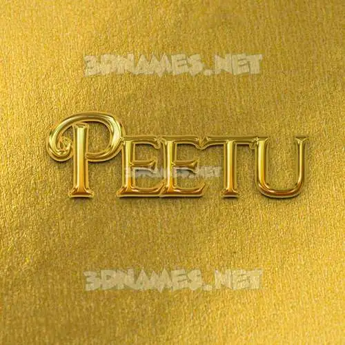 peetu in All Gold style - 3D name wallpaper peetu in All Gold style - 3D name wallpaper