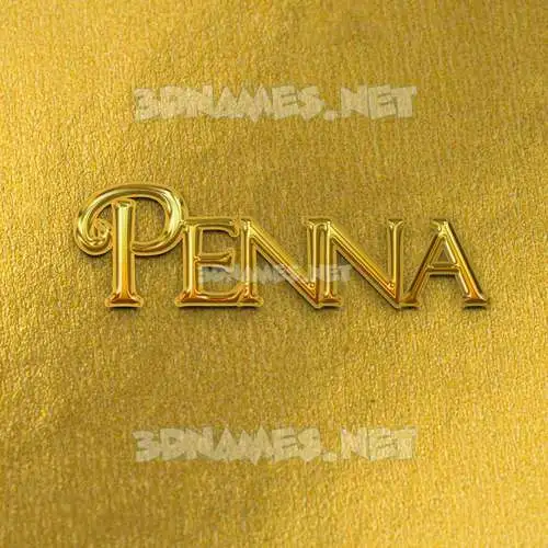 penna in All Gold style - 3D name wallpaper penna in All Gold style - 3D name wallpaper