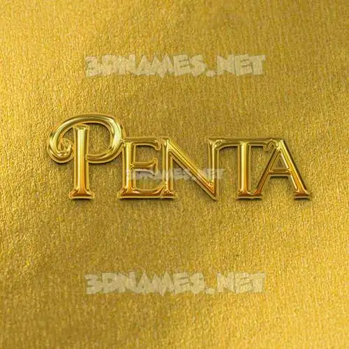 penta in All Gold style - 3D name wallpaper penta in All Gold style - 3D name wallpaper