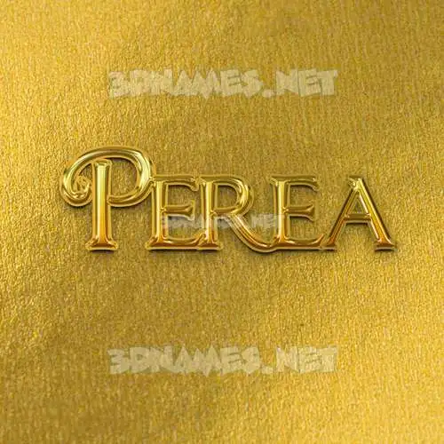 perea in All Gold style - 3D name wallpaper