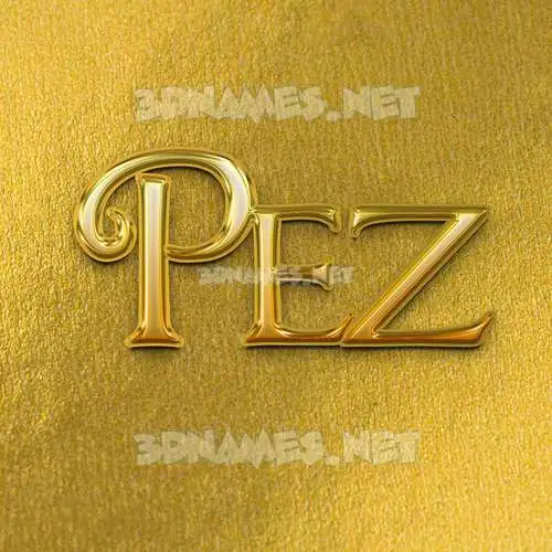 pez in All Gold style - 3D name wallpaper pez in All Gold style - 3D name wallpaper