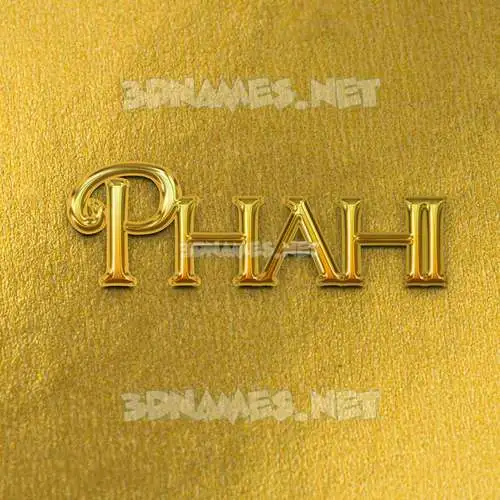 phahi in All Gold style - 3D name wallpaper phahi in All Gold style - 3D name wallpaper