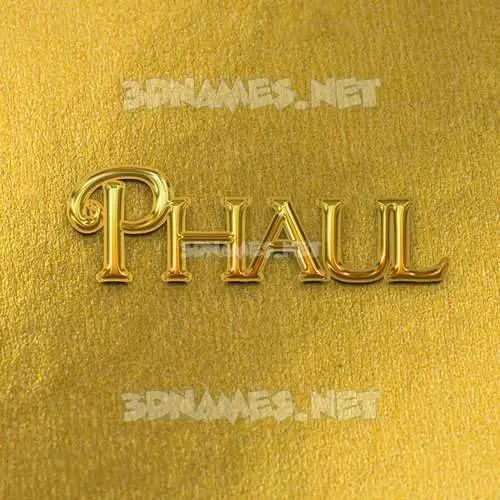 phaul in All Gold style - 3D name wallpaper phaul in All Gold style - 3D name wallpaper
