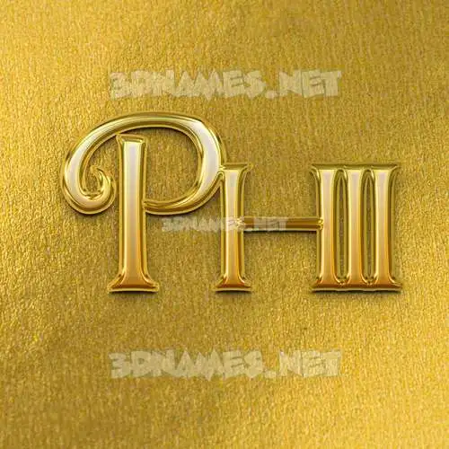 phii in All Gold style - 3D name wallpaper phii in All Gold style - 3D name wallpaper