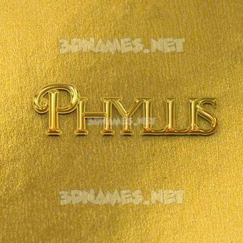 phyllis in All Gold style - 3D name wallpaper