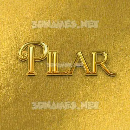 pilar in All Gold style - 3D name wallpaper pilar in All Gold style - 3D name wallpaper