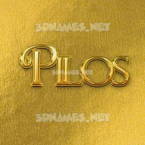 pilos in All Gold style - 3D name wallpaper pilos in All Gold style - 3D name wallpaper