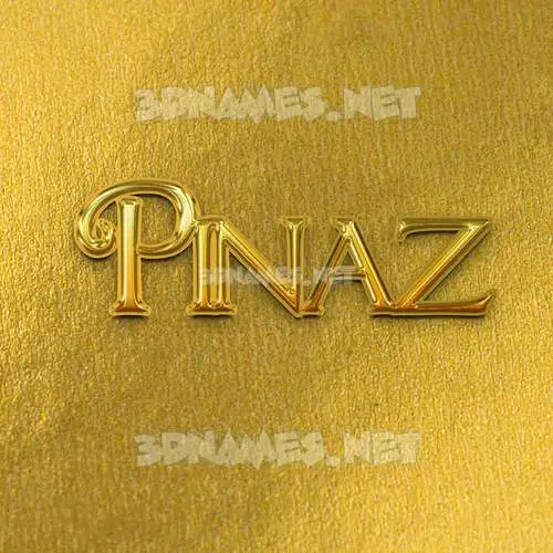 pinaz in All Gold style - 3D name wallpaper pinaz in All Gold style - 3D name wallpaper