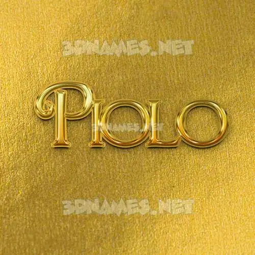piolo in All Gold style - 3D name wallpaper piolo in All Gold style - 3D name wallpaper