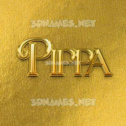 pippa in All Gold style - 3D name wallpaper pippa in All Gold style - 3D name wallpaper