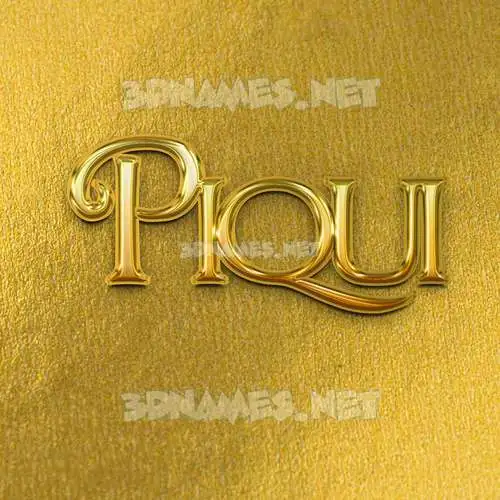 piqui in All Gold style - 3D name wallpaper piqui in All Gold style - 3D name wallpaper