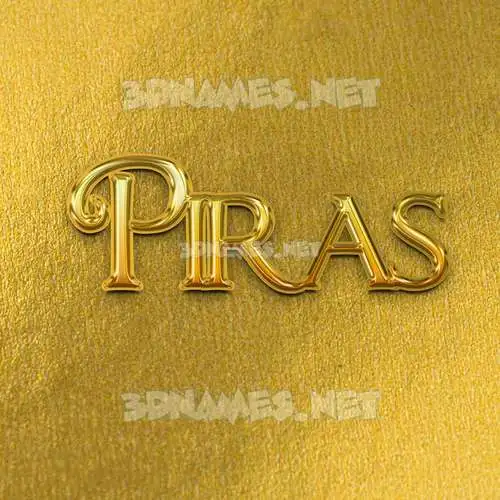 piras in All Gold style - 3D name wallpaper