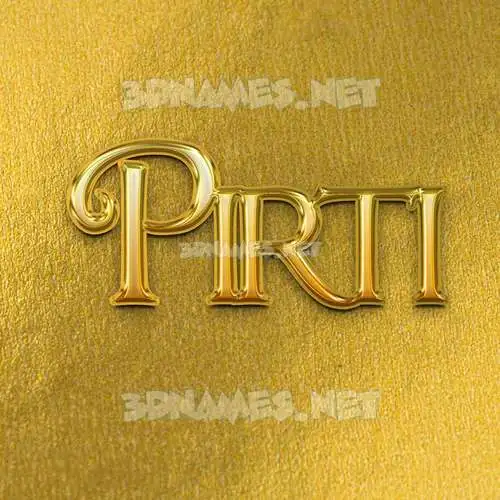 pirti in All Gold style - 3D name wallpaper pirti in All Gold style - 3D name wallpaper