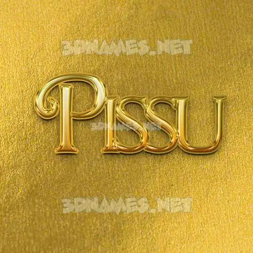 pissu in All Gold style - 3D name wallpaper pissu in All Gold style - 3D name wallpaper
