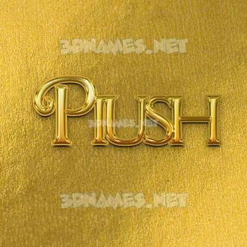 piush in All Gold style - 3D name wallpaper piush in All Gold style - 3D name wallpaper