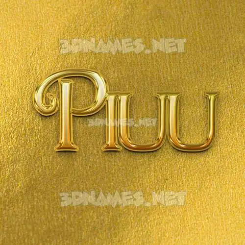 piuu in All Gold style - 3D name wallpaper piuu in All Gold style - 3D name wallpaper