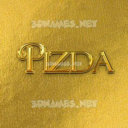 pizda in All Gold style - 3D name wallpaper pizda in All Gold style - 3D name wallpaper