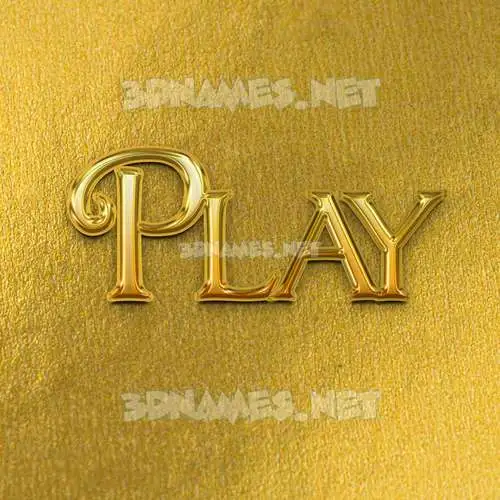 play in All Gold style - 3D name wallpaper play in All Gold style - 3D name wallpaper
