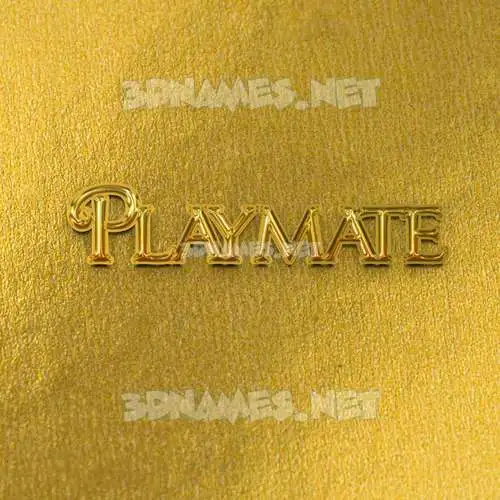 playmate in All Gold style - 3D name wallpaper playmate in All Gold style - 3D name wallpaper