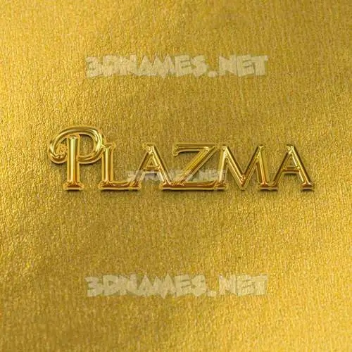 plazma in All Gold style - 3D name wallpaper plazma in All Gold style - 3D name wallpaper