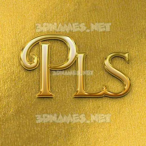 pls in All Gold style - 3D name wallpaper pls in All Gold style - 3D name wallpaper