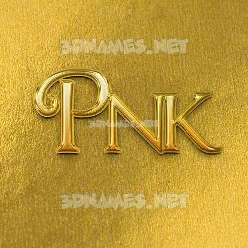 pnk in All Gold style - 3D name wallpaper pnk in All Gold style - 3D name wallpaper