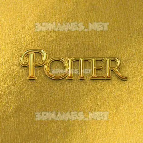 poiter in All Gold style - 3D name wallpaper poiter in All Gold style - 3D name wallpaper