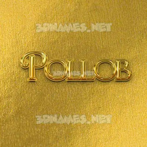 pollob in All Gold style - 3D name wallpaper