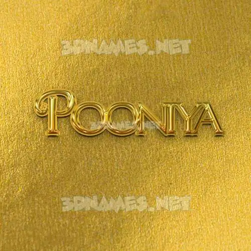 pooniya in All Gold style - 3D name wallpaper pooniya in All Gold style - 3D name wallpaper