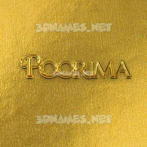 poorima in All Gold style - 3D name wallpaper poorima in All Gold style - 3D name wallpaper