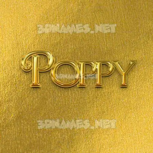 poppy in All Gold style - 3D name wallpaper poppy in All Gold style - 3D name wallpaper