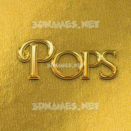 pops in All Gold style - 3D name wallpaper pops in All Gold style - 3D name wallpaper