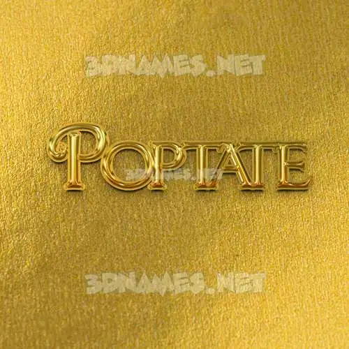 poptate in All Gold style - 3D name wallpaper poptate in All Gold style - 3D name wallpaper