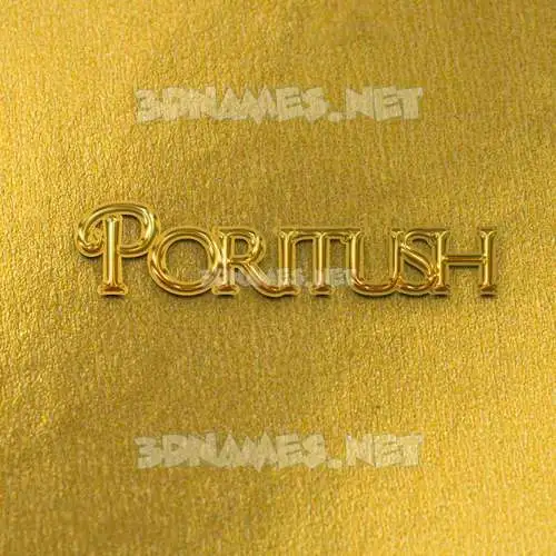 poritush in All Gold style - 3D name wallpaper poritush in All Gold style - 3D name wallpaper