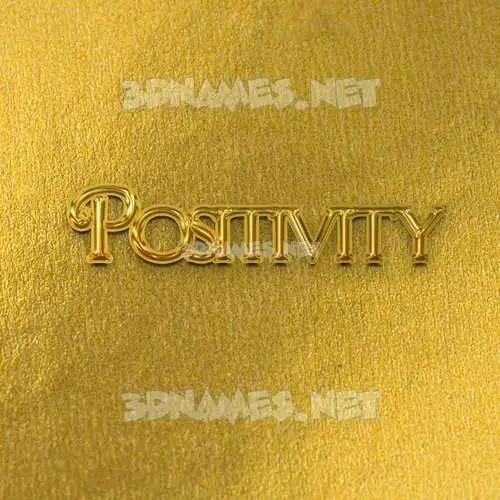 positivity in All Gold style - 3D name wallpaper positivity in All Gold style - 3D name wallpaper