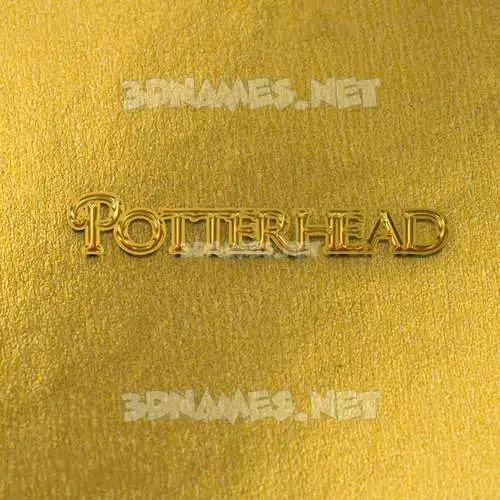 potterhead in All Gold style - 3D name wallpaper potterhead in All Gold style - 3D name wallpaper