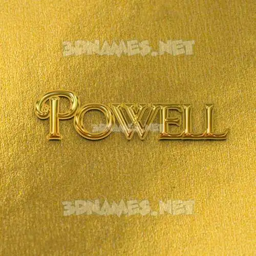 powell in All Gold style - 3D name wallpaper powell in All Gold style - 3D name wallpaper